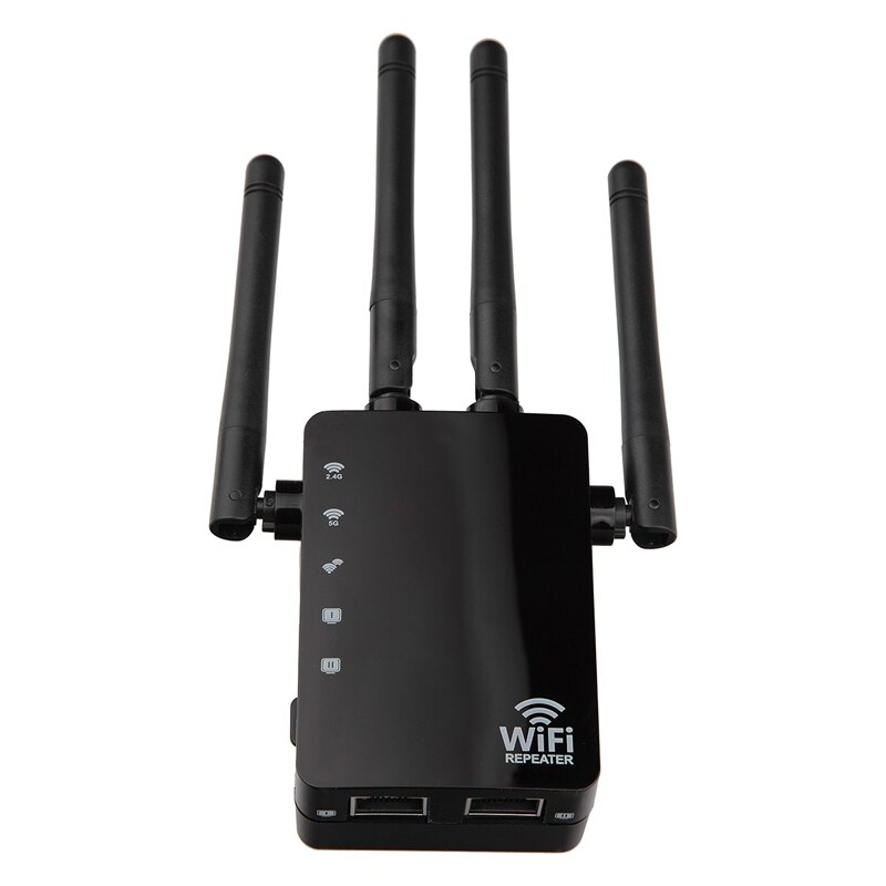 1200Mbps Wireless WiFi Signal Extender, 5.8G Dual-Band Home High-Power AP WiFi Router, Signal Repeater Amplifier