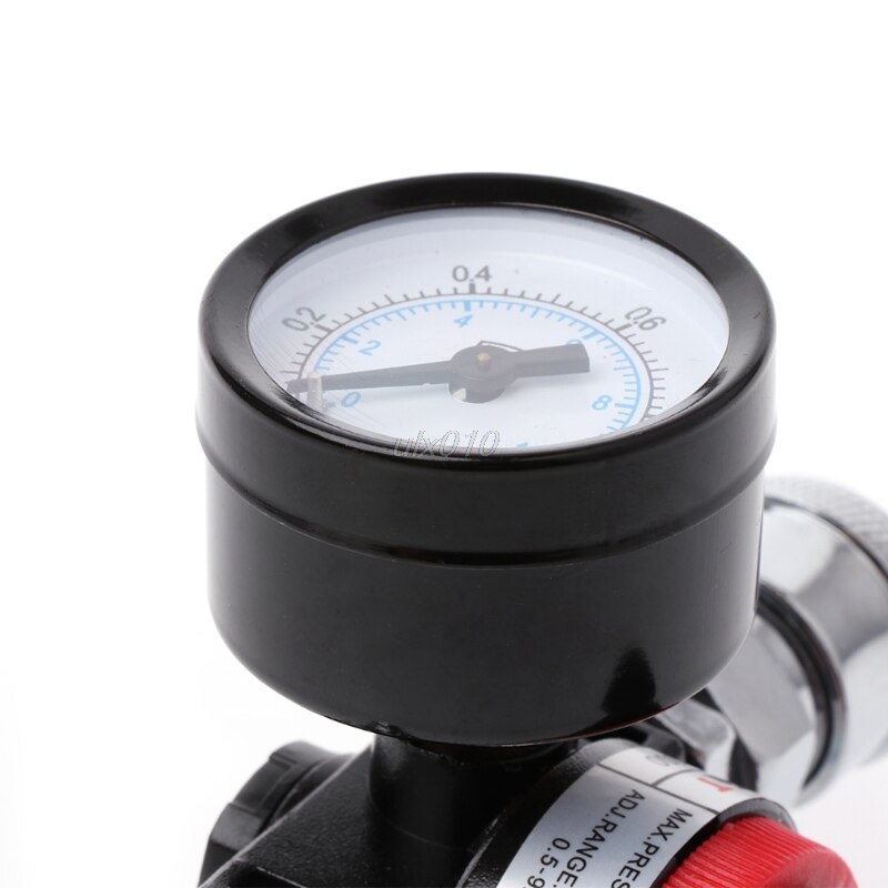 1/4" HVLP Spray Gun Air Regulator w/Pressure Gauge Diaphragm Control Auto Paint G03 Whosale