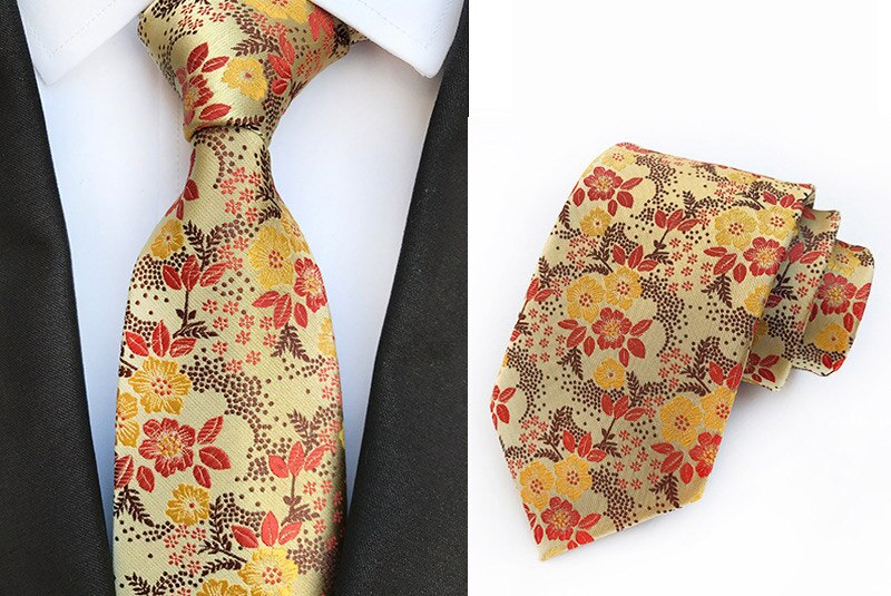 Fabrik 8cm slips blomster blomst jacquard vævet klassiske mænd halsbånd bryllupsfest gravatas brudgom silke slips: Kt281
