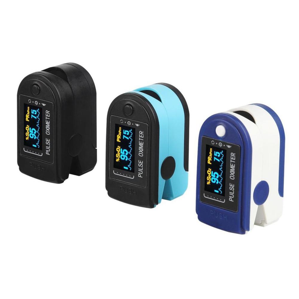 Portable Blood Oxygen Monitor Finger Pulse Oximeter Blood Oxygen Heart Rhythm Saturation Monitor Screen Display