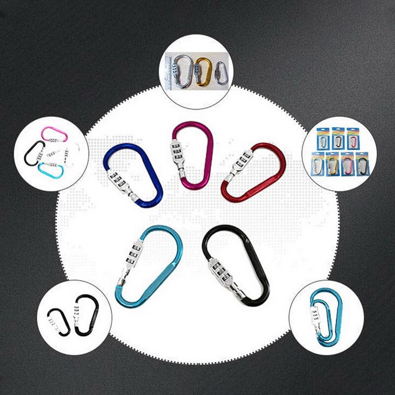 Motorcycle Helmet Lock With Steel Wire Cable Tough Combination PIN Lock Carabiner Fix For Motorcycle Bicycle Electric