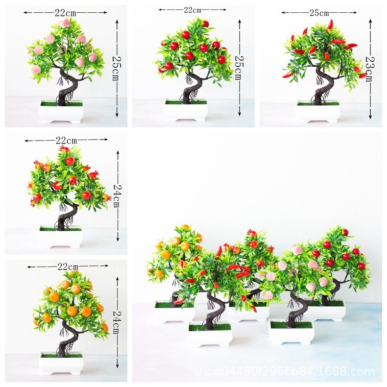 Kunstig plante multistil mini pottebonsai lite frukttre pottet til bryllup hjemme borddekorasjoner butikk hotell fest deco