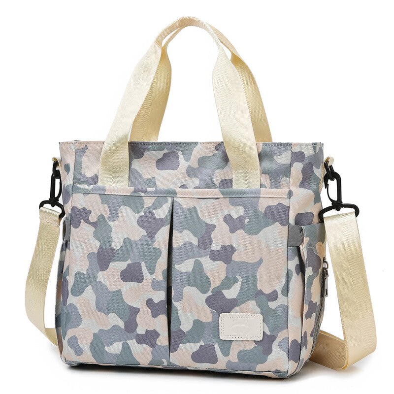 Luiertas Draagtas Draagbare Massa Mama Bag Stijl Schouder Baby Out Mother 'S Tas: Camouflage Grey