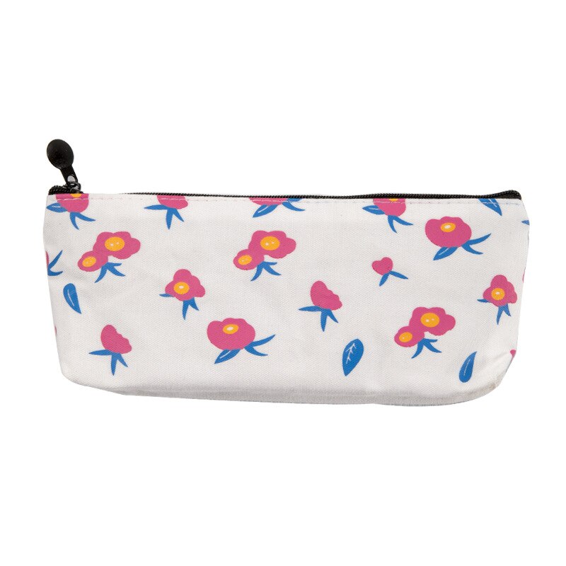 1 unidad de estuche de lápices Kawaii, bolsa de lápices de lona para plantas y flores, gran bolsa de almacenamiento, artículos de papelería para estudiantes útiles escolares para niños, para niños: 3