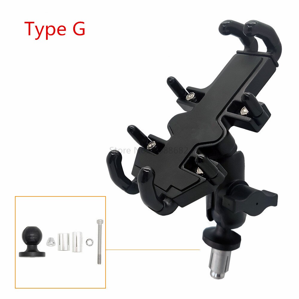 Jadkinsta Sfera In Alluminio Supporto Del Supporto Regolabile Del Motociclo Manubrio con Doppia Presa Braccio per Gopro Telefono Ram Mount: G