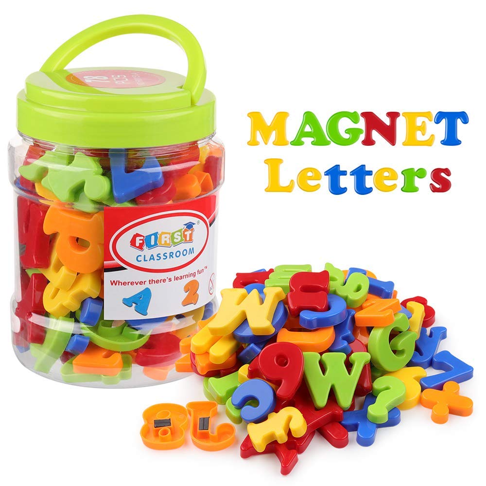 Magnetisk 78 stk bogstaver tal alfabet store og små bogstaver læring legetøj køleskab