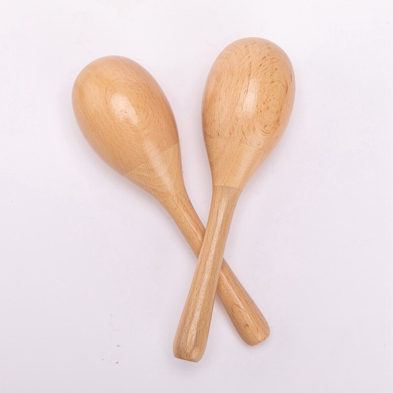 1Pc Baby Wooden Toys Sand Hammer Music Rattle Instrument Early Education Toy BPA Free Wood Rattle Intelligence Development Toy