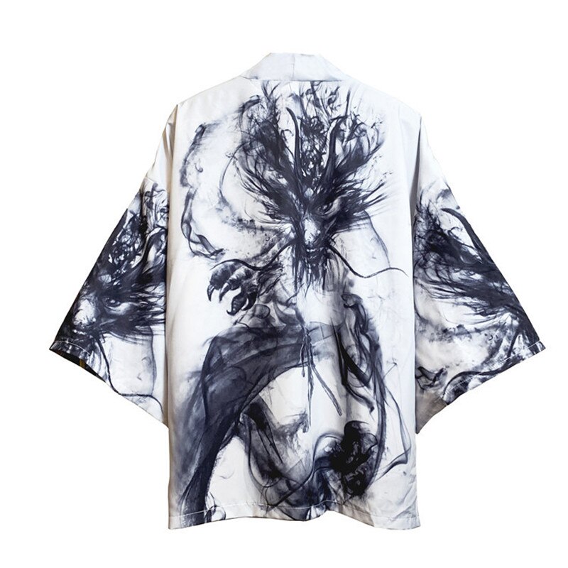Japanse Yukata Stijl Kimono Kostuum Tops Mannen Vrouwen Jas Unisex Harajuku Samurai Japan Traditionele Haori Vest Kleding: Style 2 / Xl