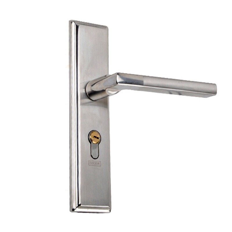 1 Set Durable Door Handle Lock Cylinder Front Back Lever Latch Home Security with Keys Dual Latch Room Door Panel Security Locks: D