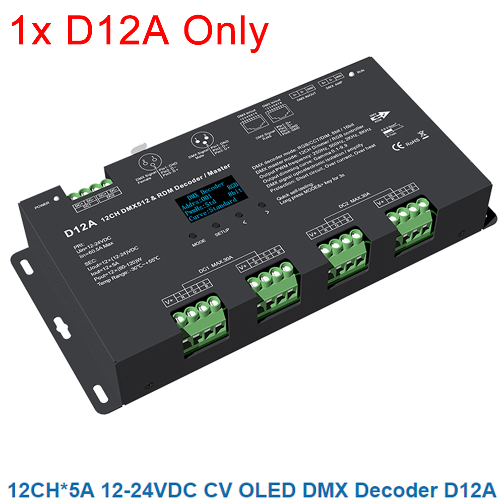 Skydance DMX Decoder Numeric D4 D4-E D4-P D4-XE D5 D12 D24 D12A DMX512 Decoder RF Control CV Display/Din Rail/Multiple Dimming