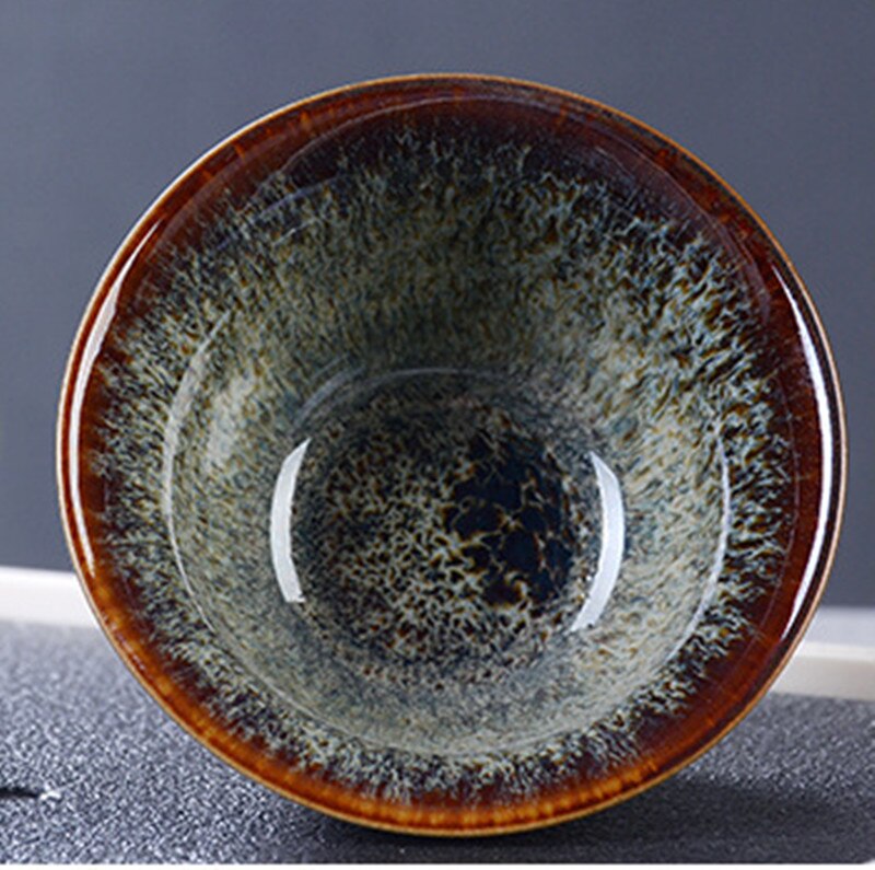 Taza de té verde puer, taza de té de cerámica con cambio de horno, taza de té para el hogar, oficina, accesorios de decoración del hogar