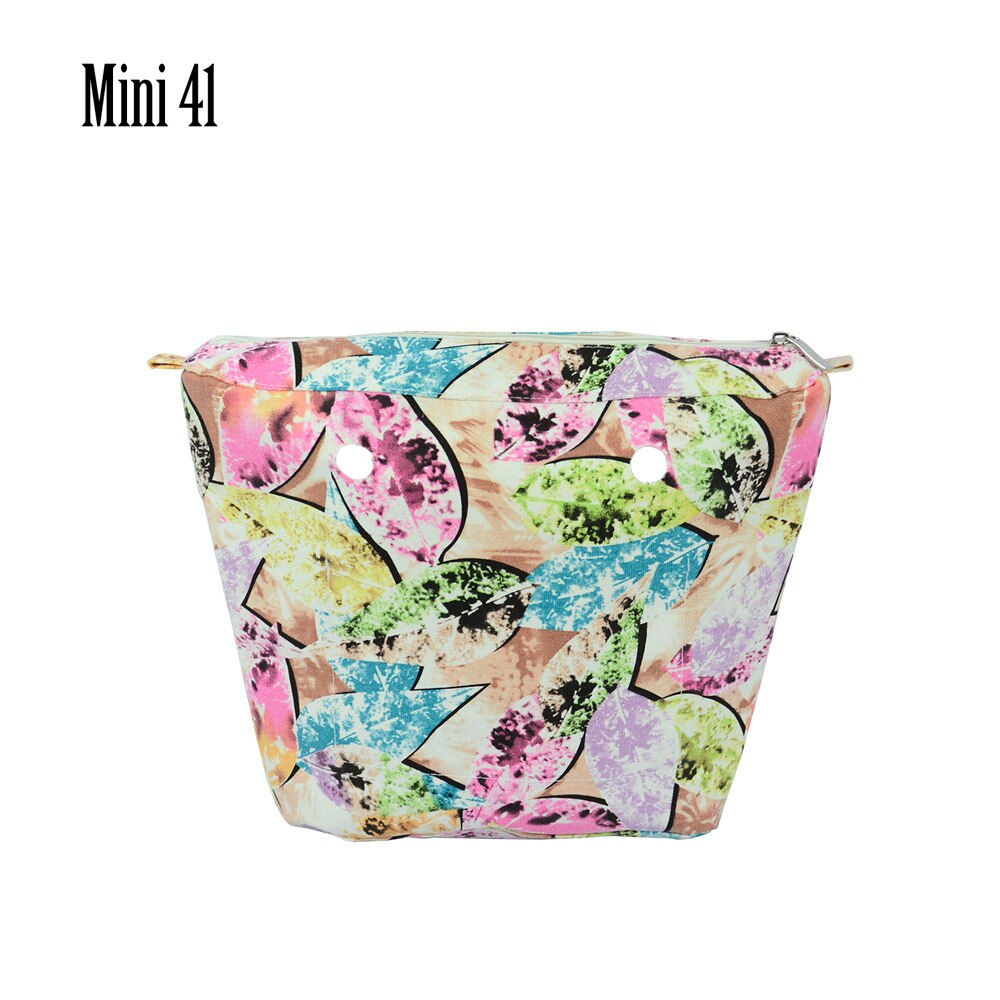 TANQU Colorful Waterproof Inner Lining Insert Zipper Pocket for Mini Obag Canvas Inner Pocket for O Bag: mini 41