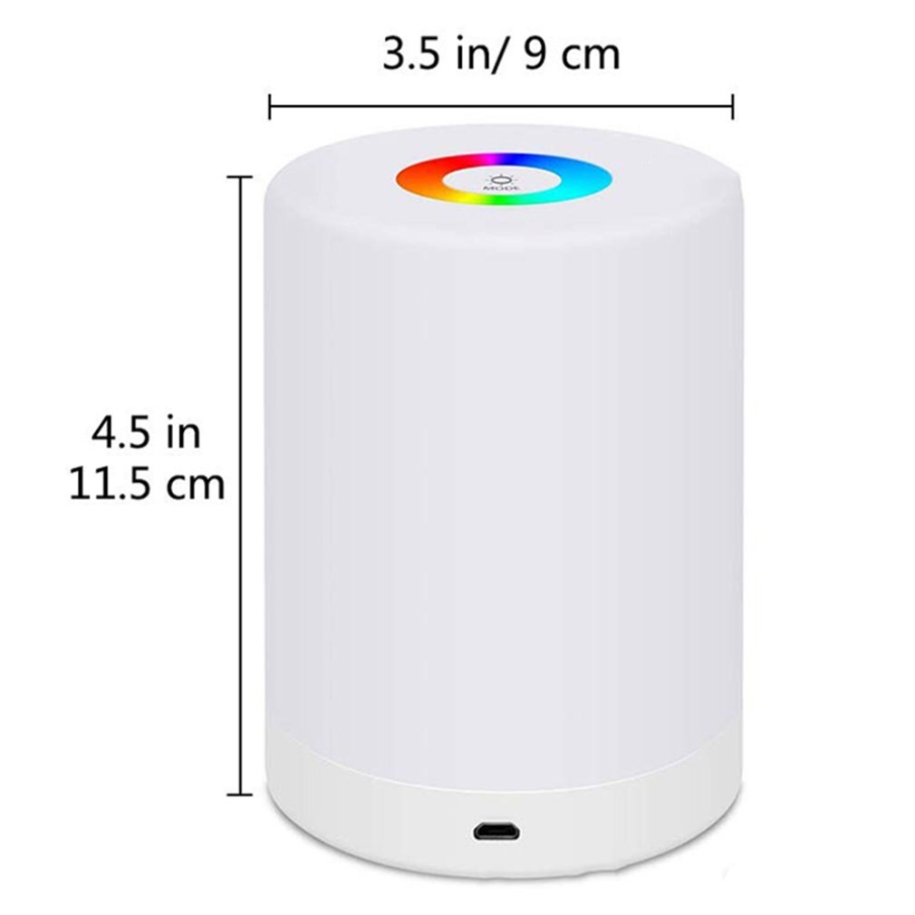 Kleurrijke Lichten Draagbare Touch Led Bureaulamp 1001 Sfeer Creatieve Opladen Nachtlampje Ronde Bed Pat Licht