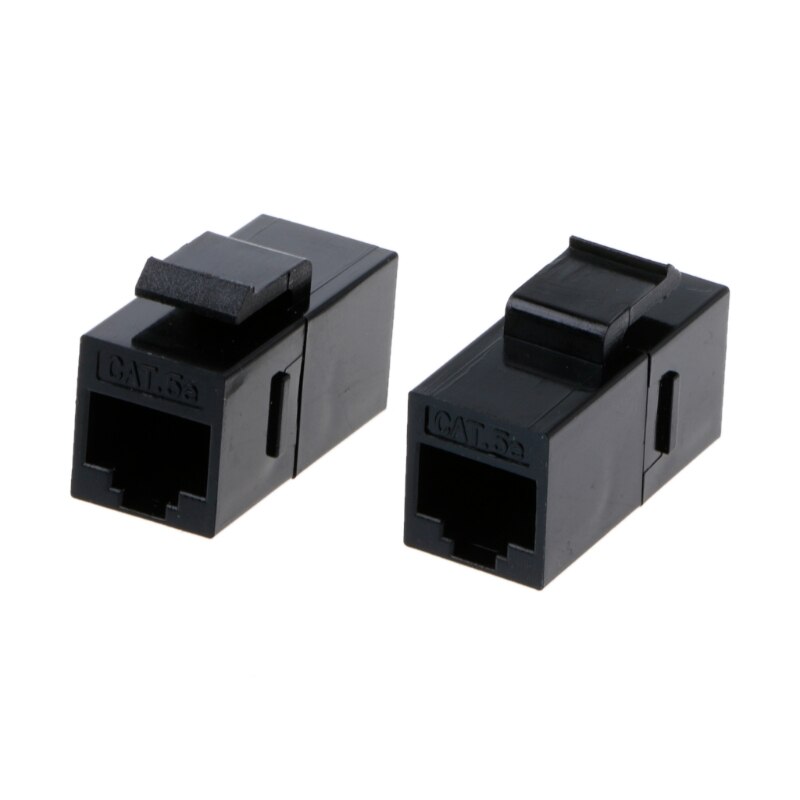 2 Pcs Unshielded Pass-through Module UTP Network Module RJ45 Connector Adapter X7JC