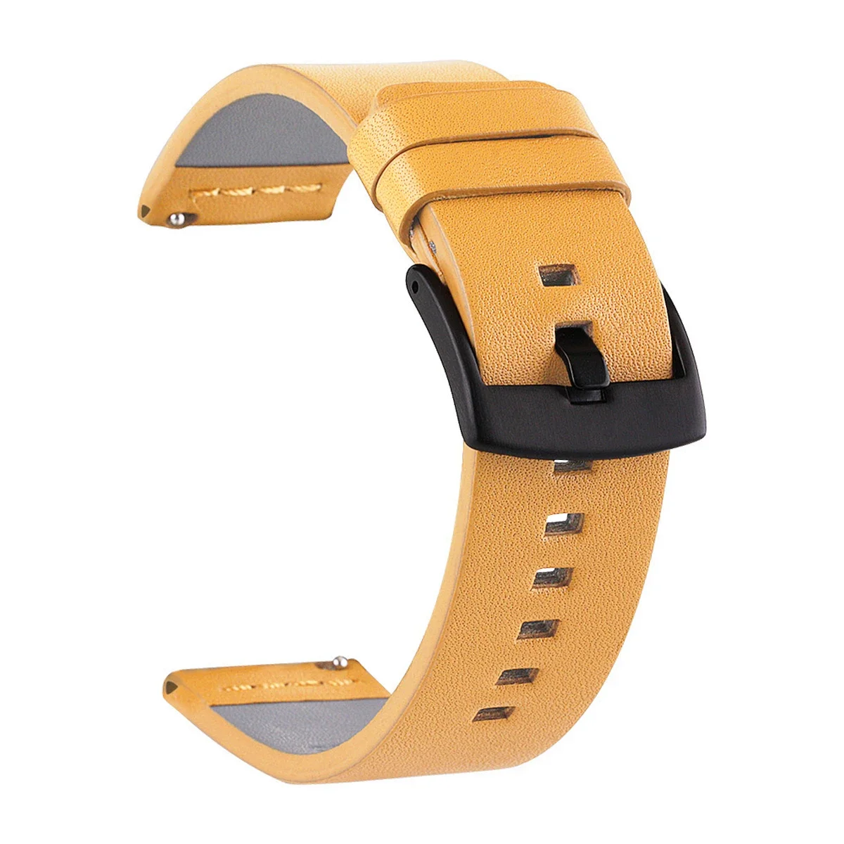 20mm 22mm Leather Band for Samsung Galaxy Watch 7 6 5 4 5Pro 6Classic 18mm 24mm Strap for Huawei Watch GT5 Pro 46mm: Black Gray / 18mm