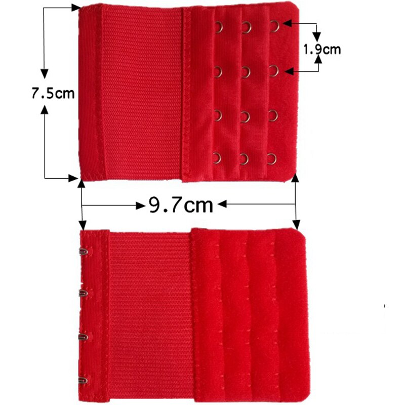 3 stk bh-forlengere stroppspenneforlengelse 3 rader 4 kroker dame-bh-forlengerforlengere stropper undertøy 5 farger  n92 z44