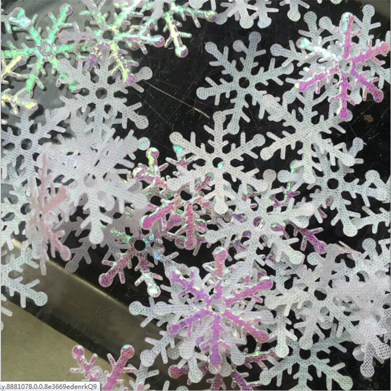 300 pcs 3 cm Kerstboom Decoraties Sneeuwvlokken Wit Plastic Kunstmatige Sneeuw Kerstversiering Feestartikelen