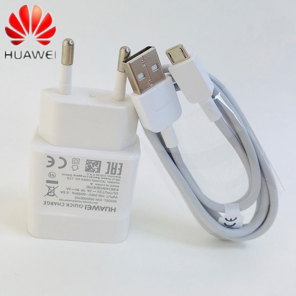 Huawei 9V2A ładowarka eu QC 2.0 szybkie adapter szybkiego ładowania mikro USB kabina robić kumpel 7 8 S 10 Lite Nova 3i P8 9 10 Lite Honor 8 9 Lite