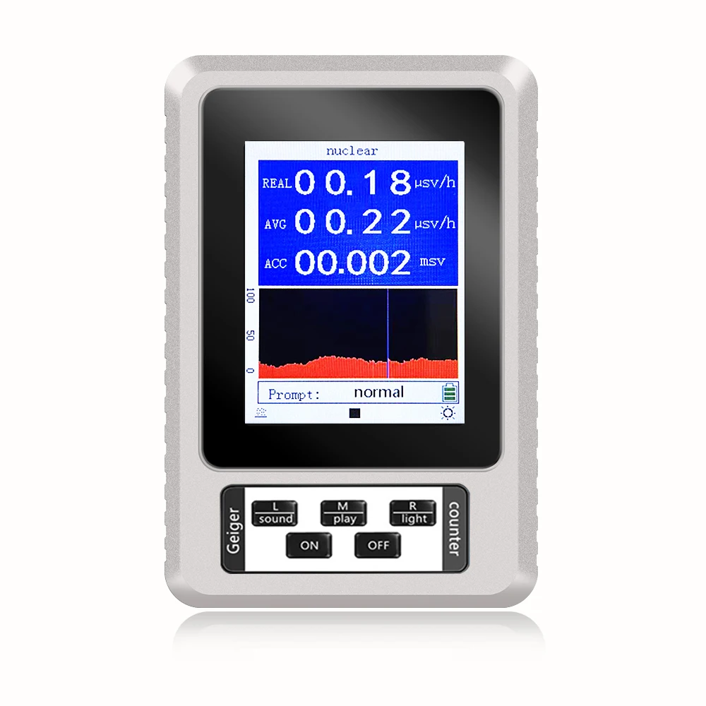 XR-1 Portable Geiger Counter Nuclear Radiation Detector Personal Dosimeter Marble Tester X-Ray Radiation Dosimeter White: Default Title