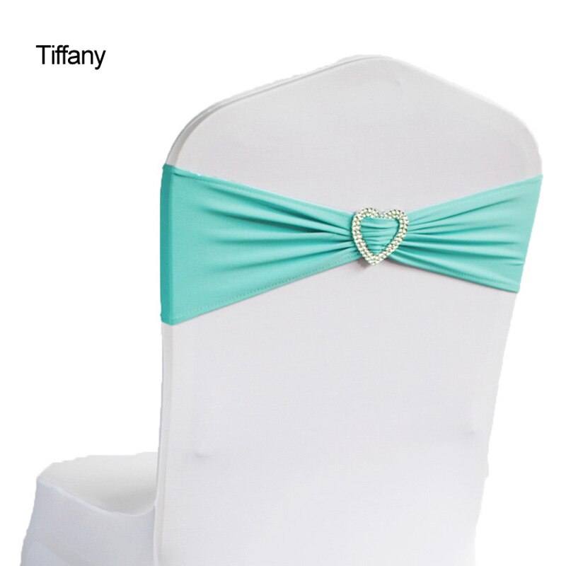 50 stücke Spandex Lycra Hochzeit Stuhl Abdeckung Schärpe Bands Hochzeit Party Geburtstag Stuhl Dekor königlich Blau verrotten Schwarz Weiß Rosa lila: Tiffany