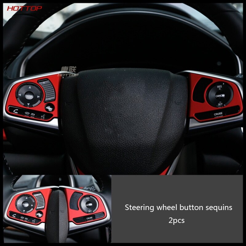 Para Honda CRV CR-V MODIFICACIÓN DE Interior Rojo accesorios de decoración conjunto completo de pegatinas de suministros de coche: D red 2pcs