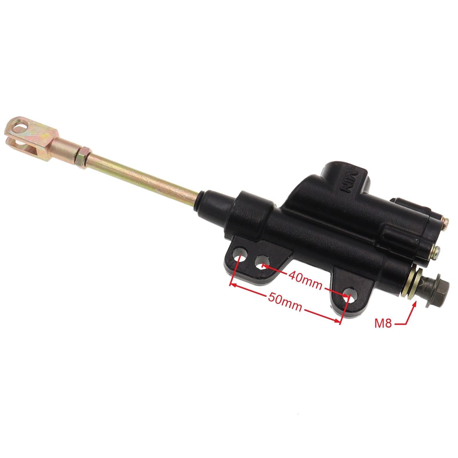 Universal M8/M10 Foot Rear Master Cylinder Hydraulic Brake Pump for Motorcycle Motorbieke: M8 Black