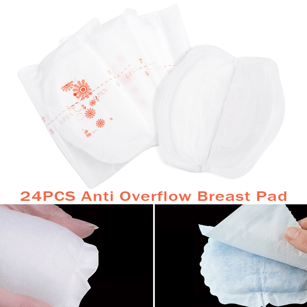 24pcs/set Home Breathable Pregnant Women Anti Overflow Breast Pad Leakproof For Galactorrhea Disposable Baby Feeding Nursing Bra