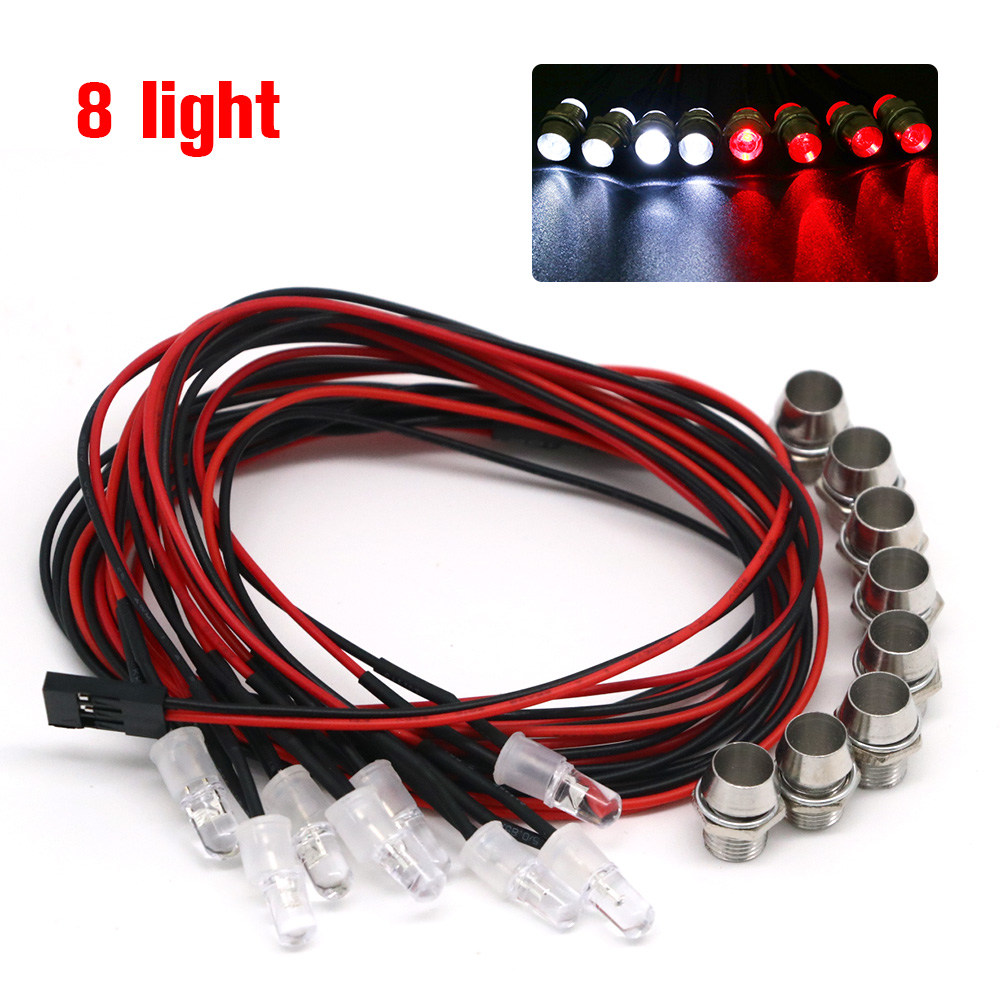 2 / 4 / 6 / 8 lumières 70 cm de longueur RC LED phares de nuit phares 3/5mm lumière LED pour modèle de voiture sur chenilles à dérive pour voiture RC: Bourgogne