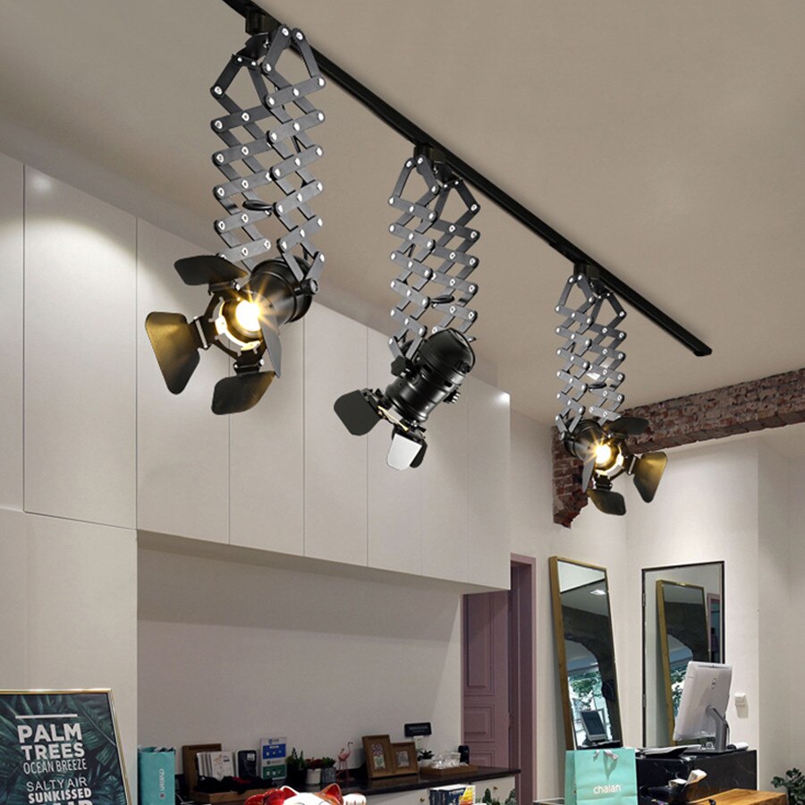 Thrisdar 30 W retro LED track licht vier-leaf stretch track scheinwerfer kleidung shop mall COB led-strahler