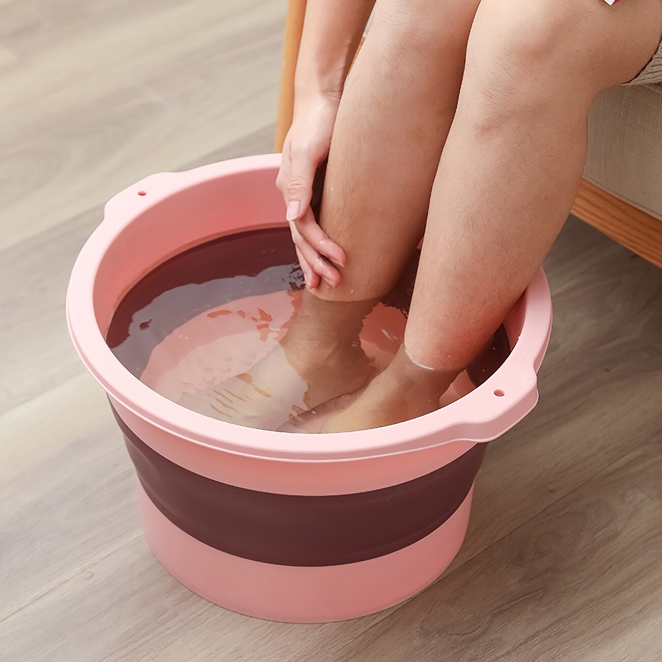Plastic Folding Bucket Foot Bath Bucket Bathroom Foldable Foot Tub Wash Basin Laundry Buckets Portable Water Container