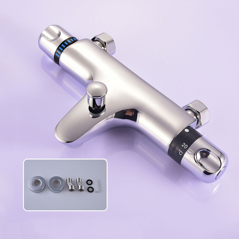 Bathroom Shower Water Thermostatic Control Valve Mixer Faucet Wall Mounted for Solar Water Heater Valve Parts Ceramic Cartridge