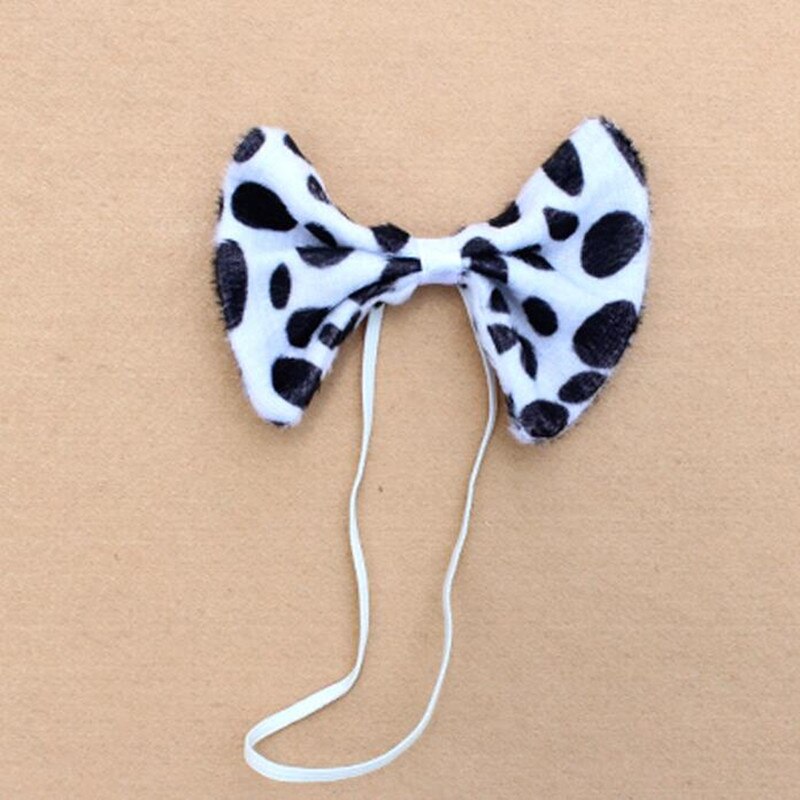 Kleurrijke Dier Strikje Handgemaakte Tijger Luipaard Giraffe Print Ties Kids Kinderen Prestaties Props Party Dress Up Decor: Dalmatian Print