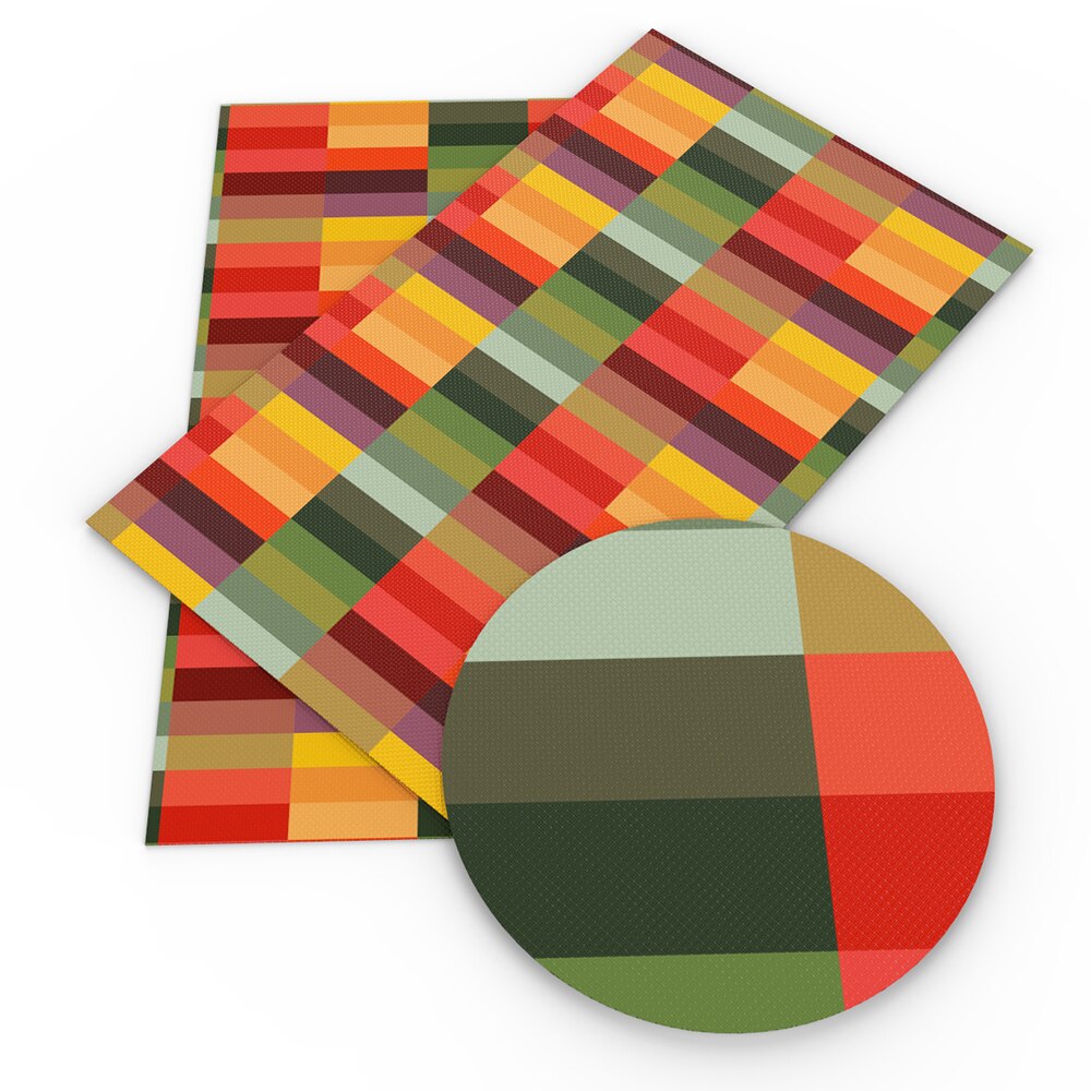 20*34cm maling geometrisk trykt imiteret læder stof ark vinyl kunstlæder hjemmetekstil polstring gør-det-selv sløjfer ,1 yc 12005: 1109461001
