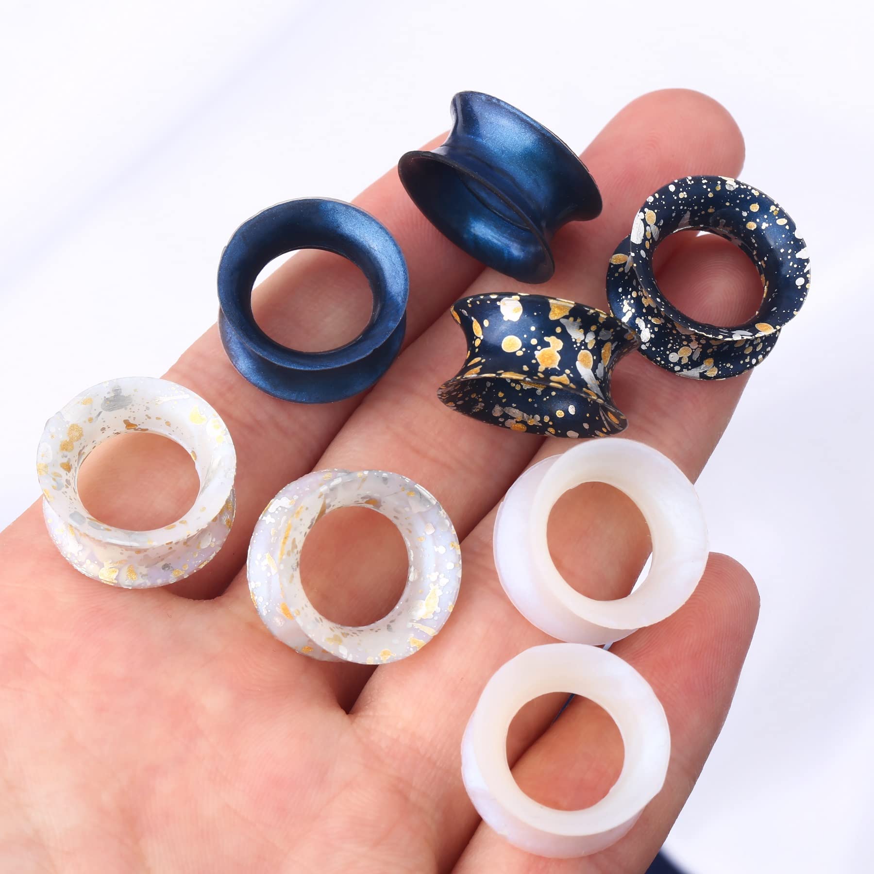 2PCS Soft Silicone Ear Gauges Flexible Ear Skin Tunnels Earlets Plugs Stretcher Expander Set Ear Piercing Jewelry 3-25mm