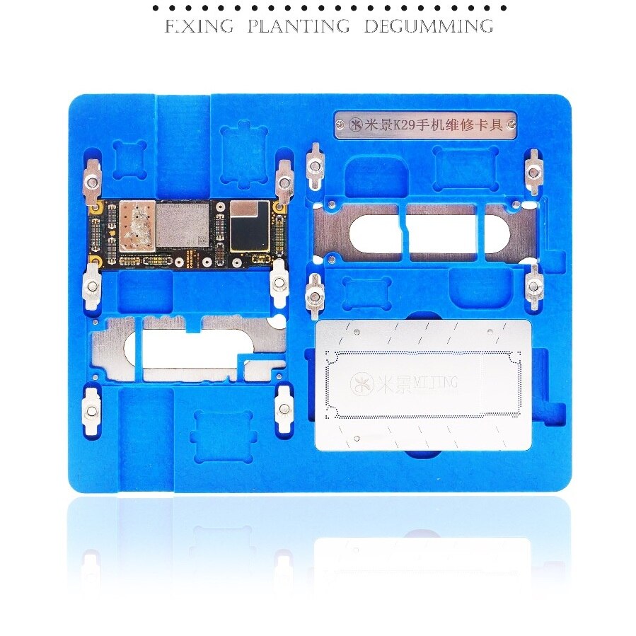 MJ K30 3 w 1 wielofunkcyjny uchwyt mocujący PCB dla iPhone 11zawodowiec Max BGA lutowania naprawa Reballing platforma cyny sadzenia oprawa: K29