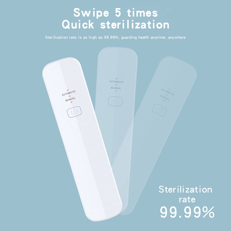 Portable UV Light Sanitizer Wand Ultraviolet Disinfection Lamp USB Charging UVC Sterilizers Light For HomeTravel