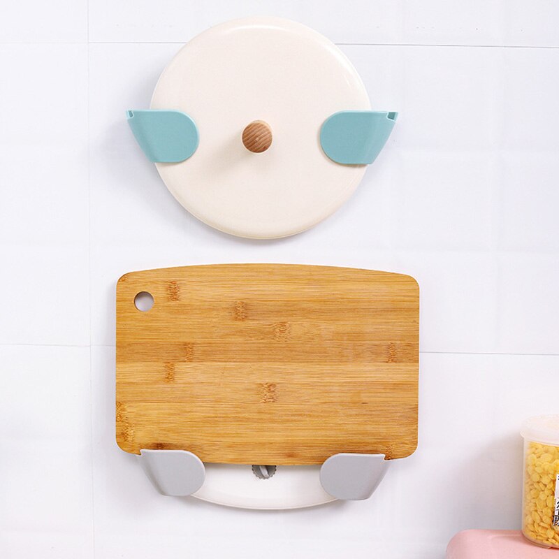 Pot réglable porte-couvercle mural support suspendu pour Pan Pot couvercle support cuisine organisateur en plastique cuisine support de rangement