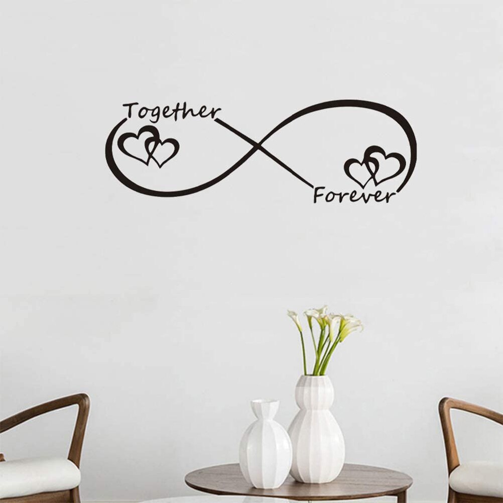 Together Forever Wall Stickers Decor Love Quotes Wall Decals Sticker Decoration For Home Living Room Art Stickers Murals