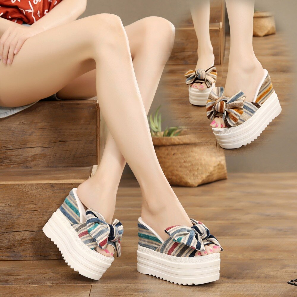 Women Sandals Summer 13CM Platform Sandals High Heels Sandal Shoes Women Ladies Sandal Heels Wedge sandalia plataforma