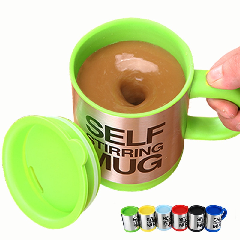 Selbst Rühren Kaffee Becher Elektrische Rotierenden Edelstahl Automatische Selbst Mischen Tasse Heimat Büro Reise Rührgerät Tasse mit Deckel