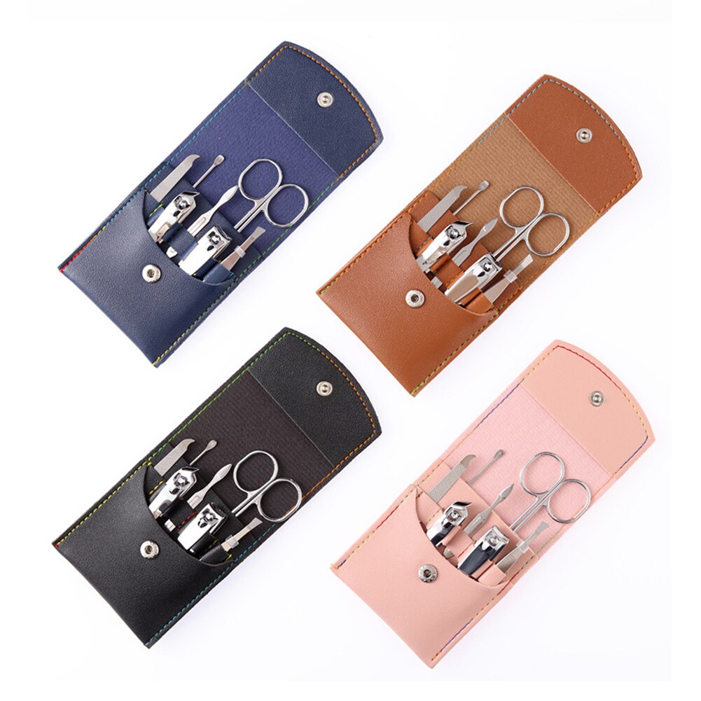 7pcs/set Portable Stainless Steel Nail Clippers Set Pedicure Care Nail Cutting Nail Trimmer Travel Toe Nail Scissor Nail Tools