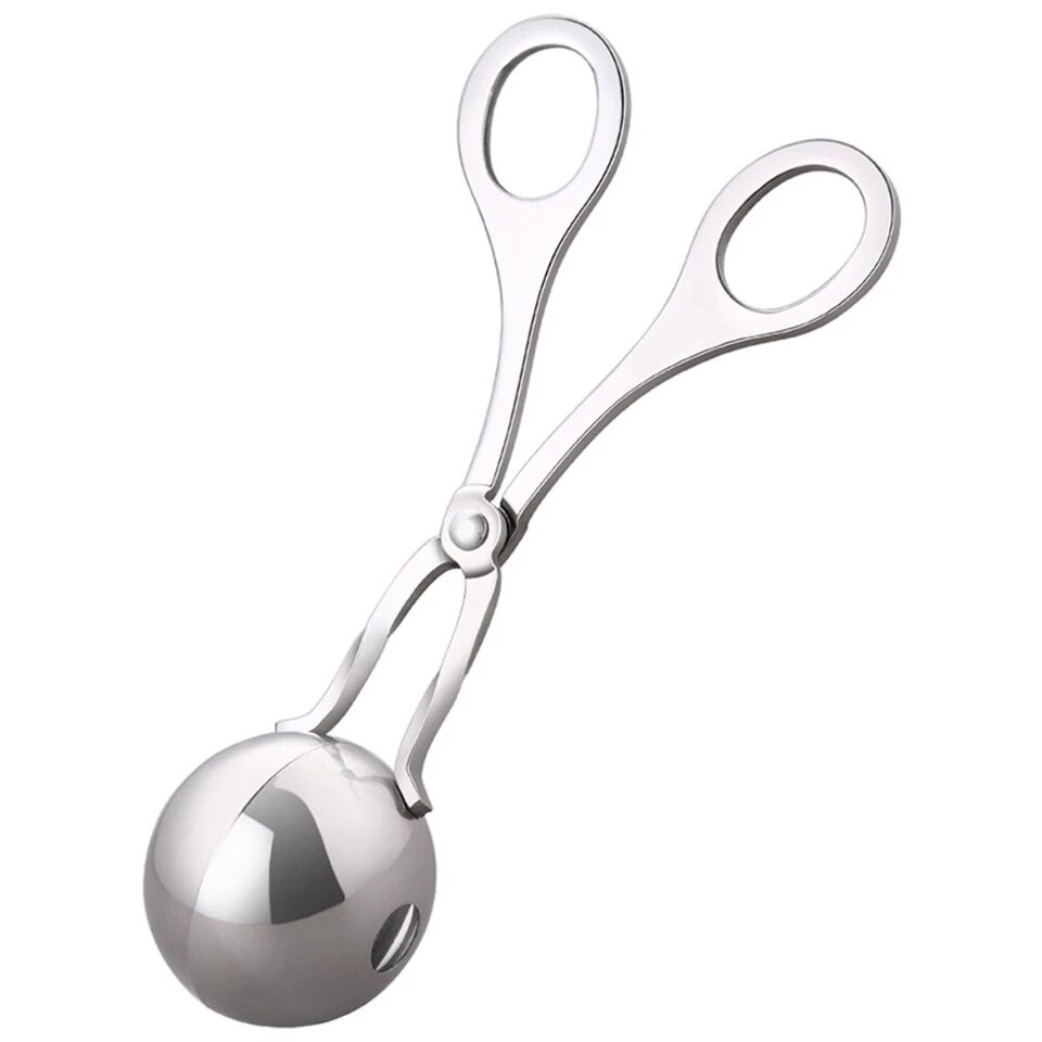 Pinzas para hacer carne de acero inoxidable 304, utensilio para hacer pasteles, melones, galletas, pasteles, bolas de arroz, albóndigas de frutas