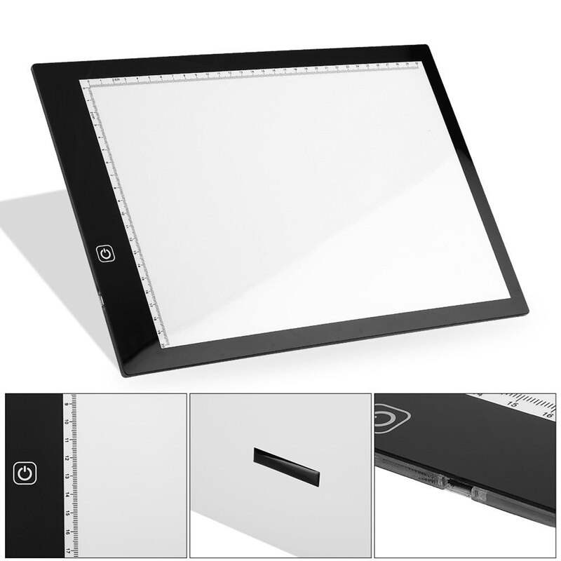 -A4 Led Stencil Board Light Box Artist Tracing Drawing Copy Plate Table