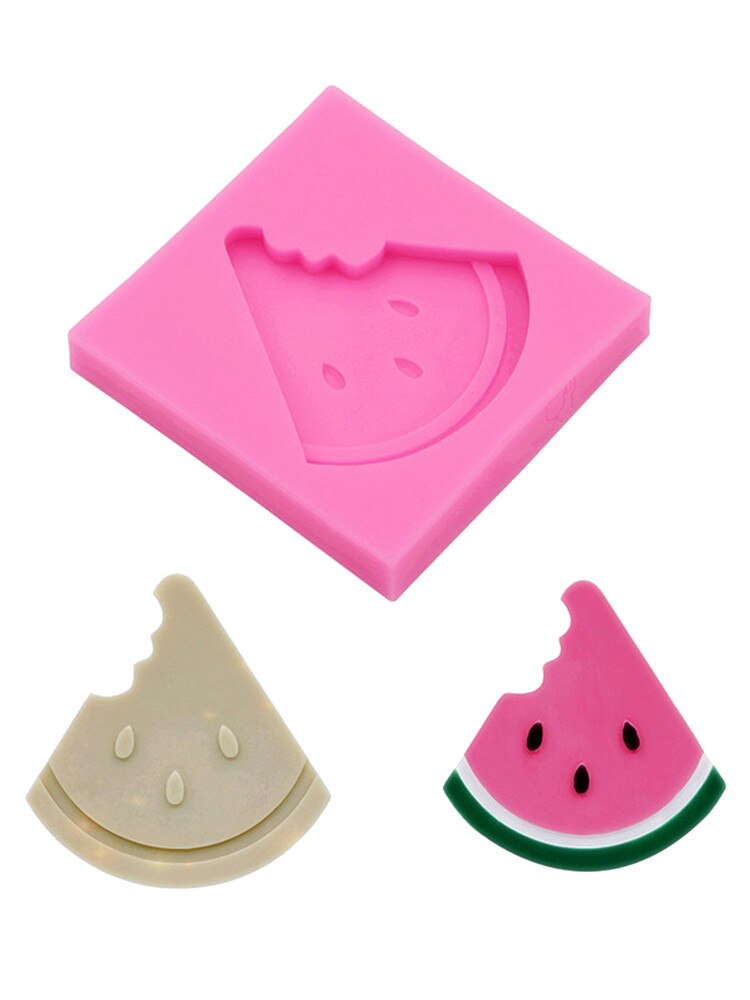 Molde de silicona de sandía Mini, herramienta reutilizable con forma de Fondant, fruta, melón, , moldes de arcilla polimérica: Default Title