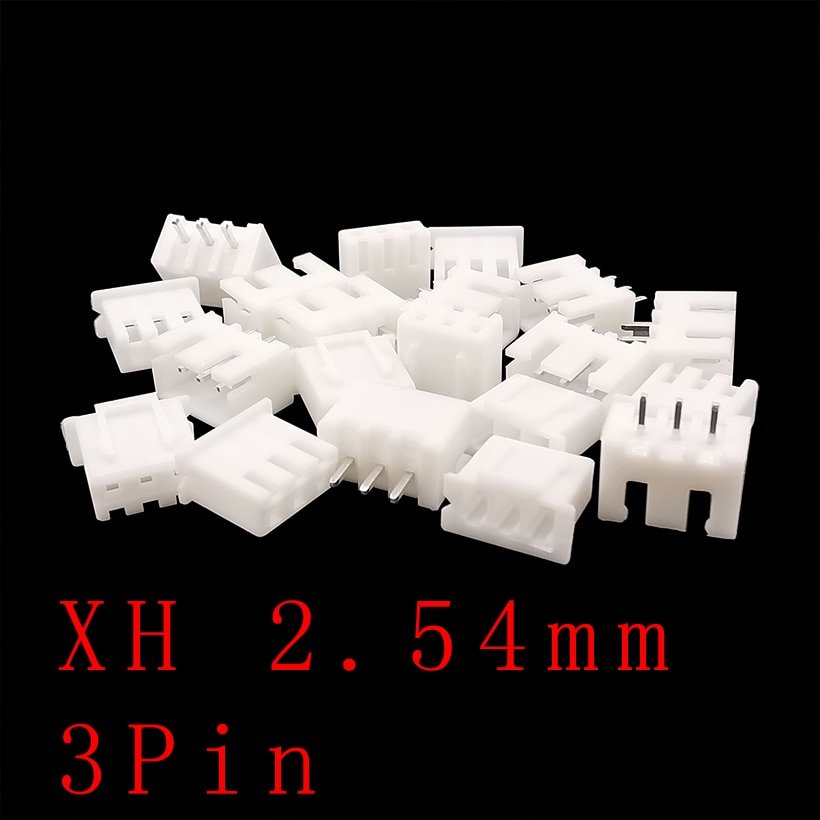 100PCS XH2.54 3Pin JST Terminals Connector Pitch 2.54mm Plastic Shell Housing Male Plug Female Socket Terminal Blocks Adapter