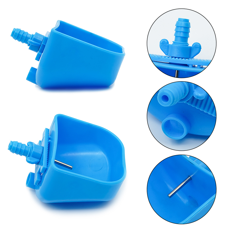 Ciotola per l'acqua del coniglio abbeveratoio automatico gabbia per conigli tazza fissa in acciaio inossidabile/plastica che solleva volpe visone animali da fattoria ciotola per bere