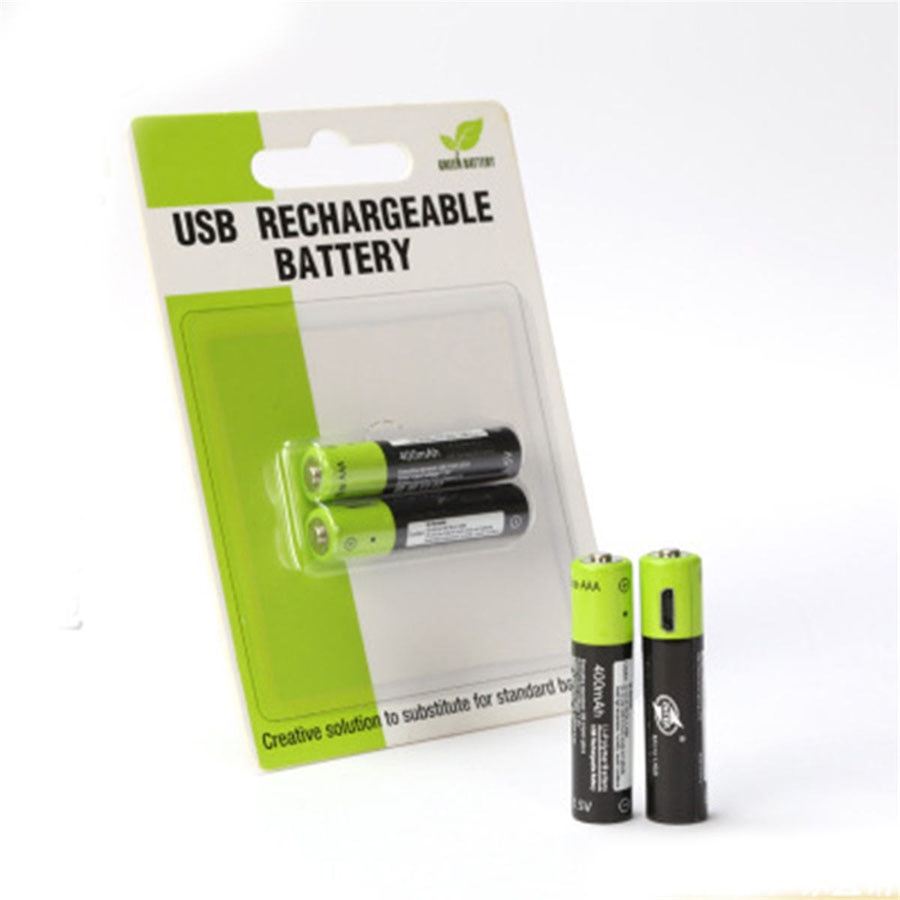 ZNTER AAA Rechargeable Battery 1.5V 400mAh USB Rechargeable Battery Universal Lithium Polymer Bateria With Micro USB Cable