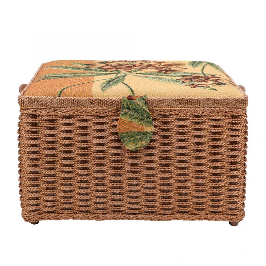 Boîte de couture européenne Super-Large | Mallette de rangement, outil de tricot fait à la main pour ménage, broderie, fournitures de broderie