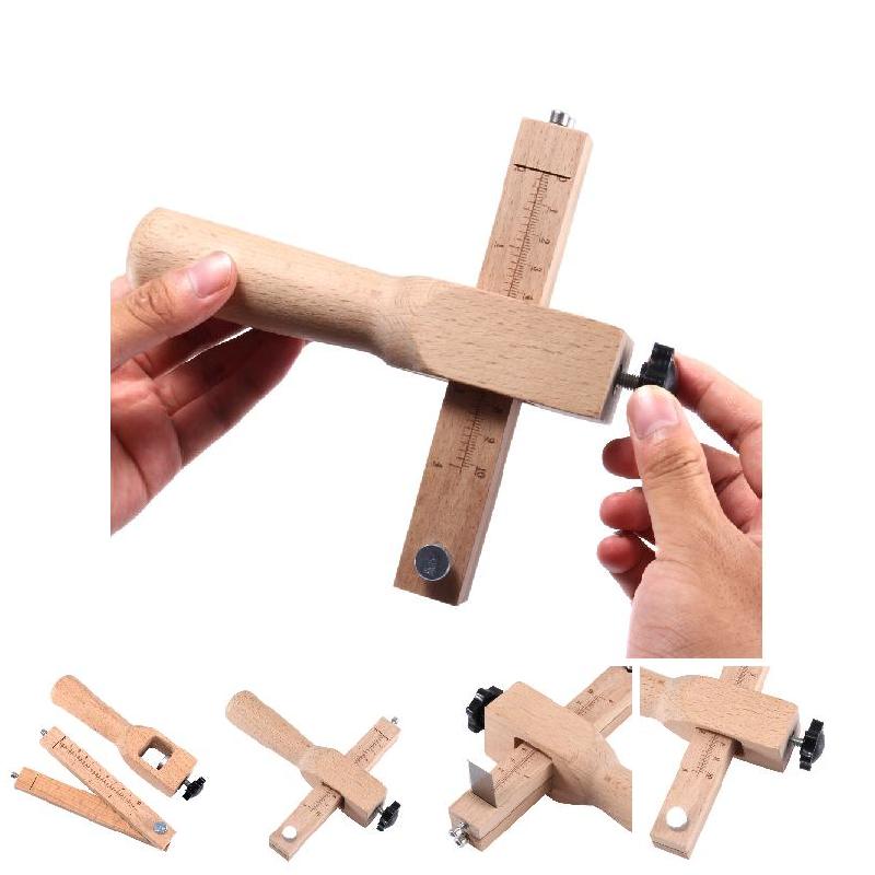 Justerbar trelist gjør-det-selv lær håndverksverktøy stropp beltekutter håndskjærende verktøy beltekutter hallik linje av skinntre