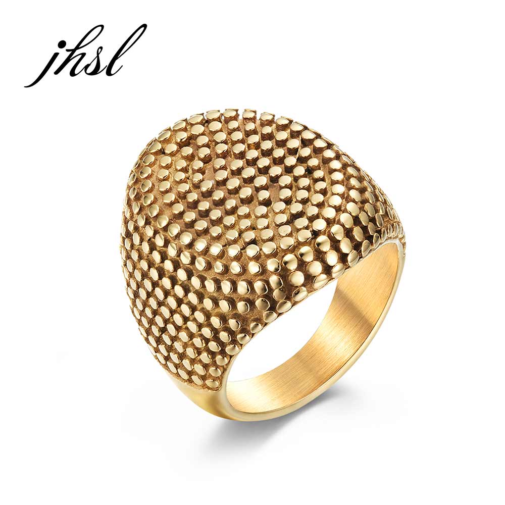 JHSL-anillos grandes de acero inoxidable para hombre, joyería de 25mm de ancho, estilo hip hop, de aniversario, tamaño 8, 9, 10, 11, 12